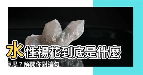 水性楊花 意思